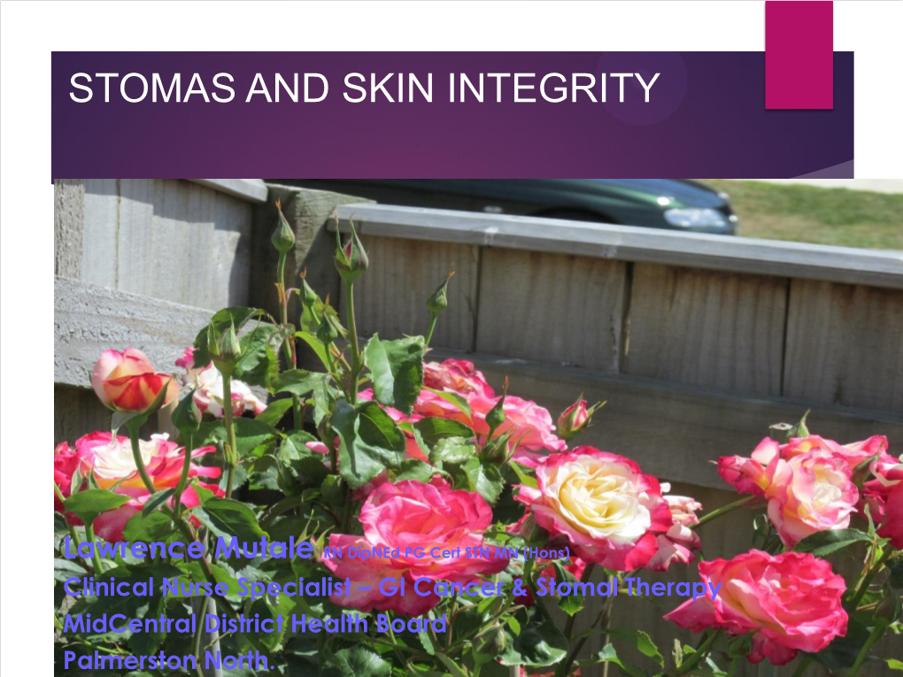 Stomas and Skin Integrity