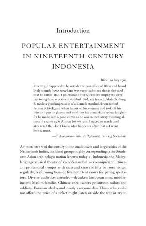 The Komedie Stamboel: Popular Theater in Colonial Indonesia, 1891
