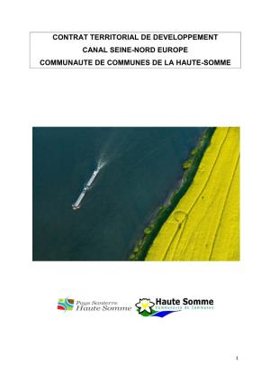 Contrat Territorial De Developpement Canal Seine-Nord Europe Communaute De Communes De La Haute-Somme