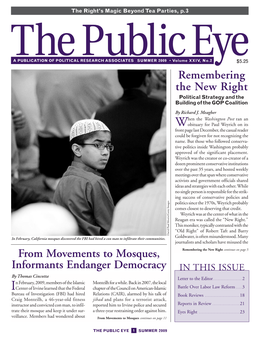 The Public Eye, Summer 2009