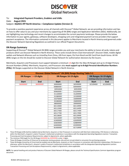 IIN Range Summary