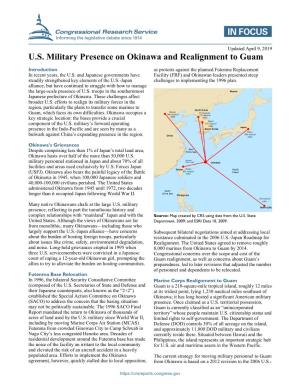 U.S. Military Presence on Okinawa and Realignment to Guam
