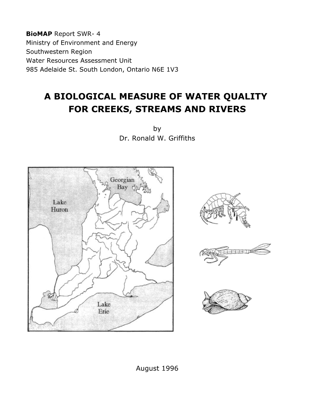 A Biological Measure of Water Quality for Creeks, Streams and Rivers