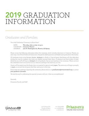 2019 Graduation Information