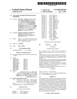 (12) United States Patent (10) Patent No.: US 8,999,289 B2 Anderson Et Al