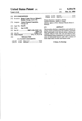 United States Patent (19) 11 4,229,178 Lazar Et Al