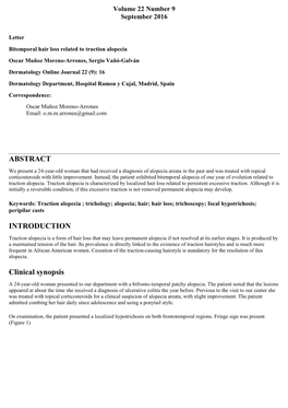 ABSTRACT INTRODUCTION Clinical Synopsis