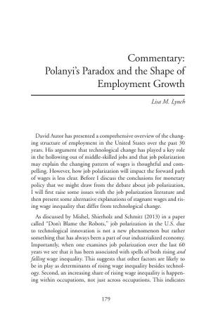 Commentary: Polanyi's Paradox and the Shape of Employment Growth
