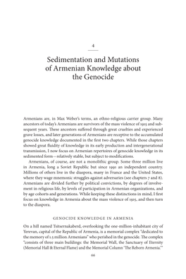Sedimentation and Mutations of Armenian Knowledge About the Genocide