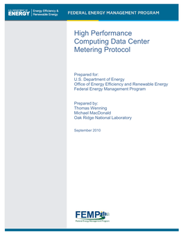 High Performance Computing Data Center Metering Protocol