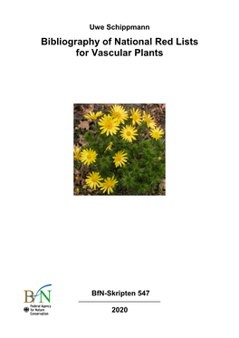 Bibliography of National Red Lists for Vascular Plants