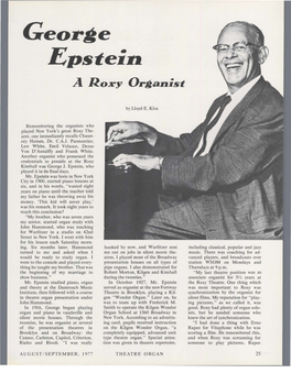 Epstein a Roxy Organist