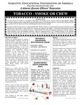 Tobacco - Smoke Or Chew