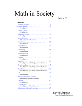 Math in Society Edition 2.2