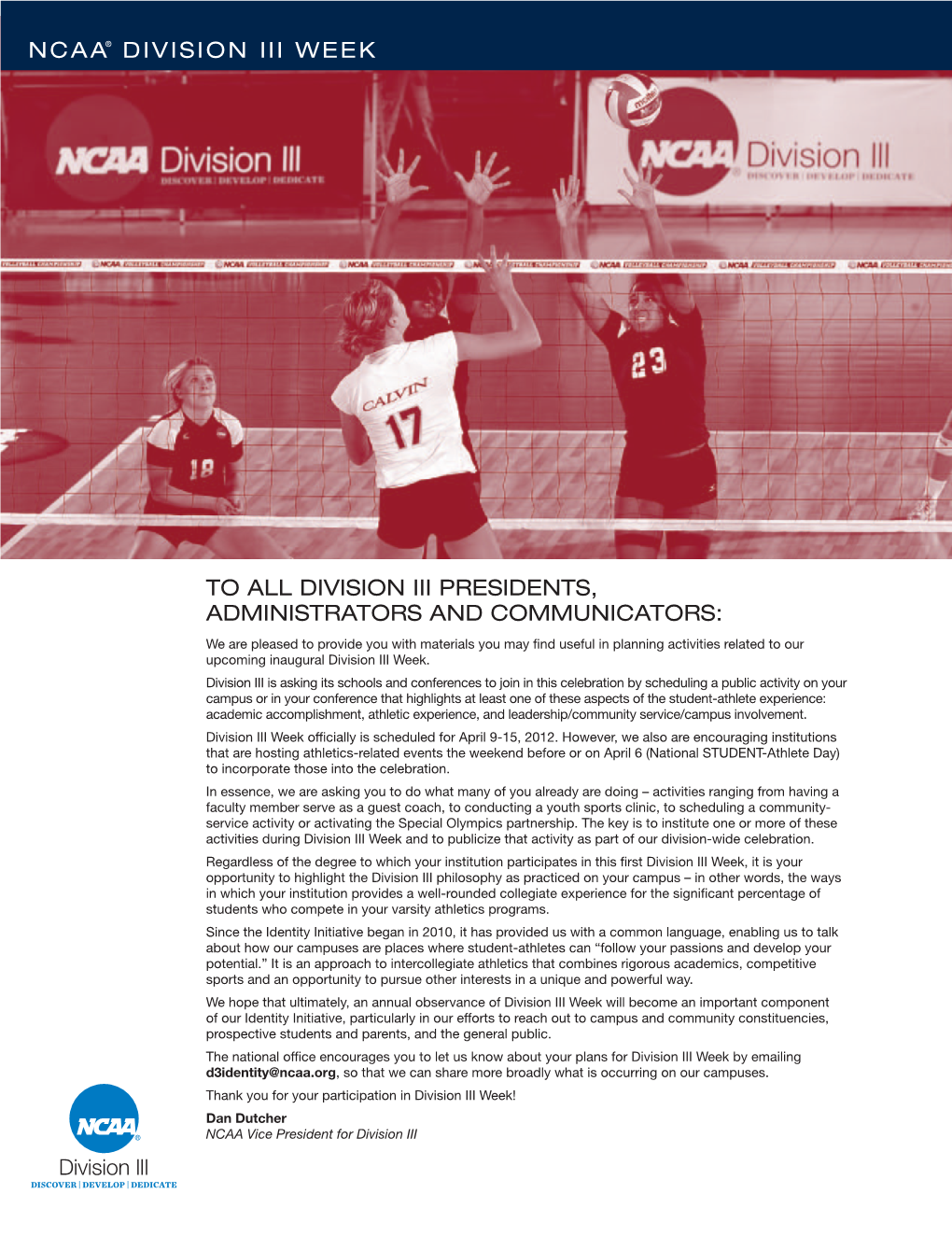 Ncaa® Division Iii Week to All Division Iii