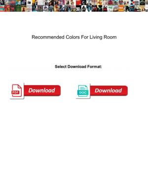 Recommended Colors for Living Room