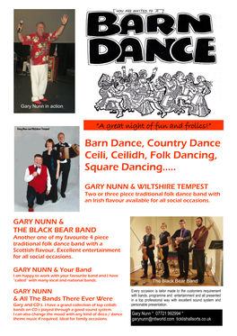Barn Dance, Country Dance Ceili, Ceilidh, Folk Dancing, Square Dancing…