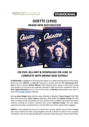 Odette (1950) Brand New Restoration