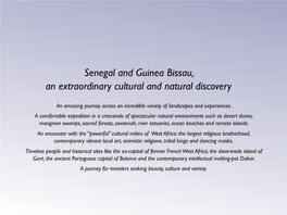 Senegal and Guinea Bissau, an Amazing Journey