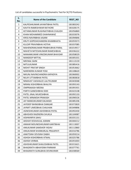 1 List of Candidates Successful in Psychometric Test for SC/TO