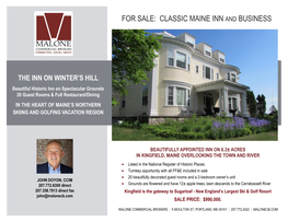 For Sale: Classic Maine Inn and Business