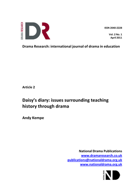 DR Vol2 No1 Article 2 Daisy's Diary