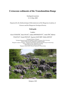 Cretaceous Sediments of the Transdanubian Range