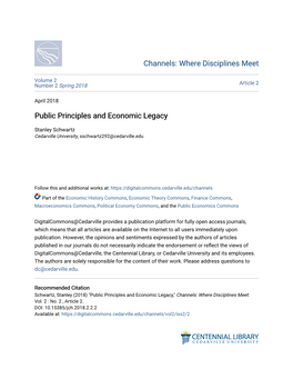 Public Principles and Economic Legacy