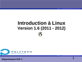 Introduction À Linux Version 1.6 (2011 - 2012)