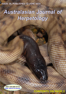 Australasian Journal of Herpetology