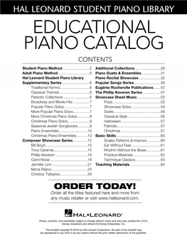Educational Piano Catalog
