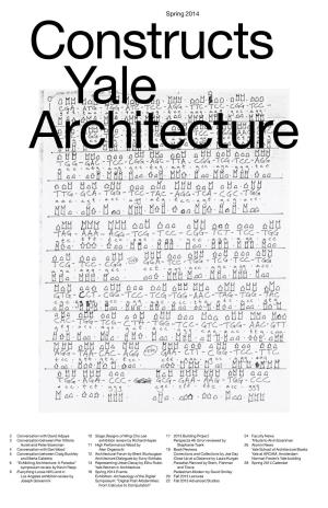 Spring 2014 Constructs Yale Architecture