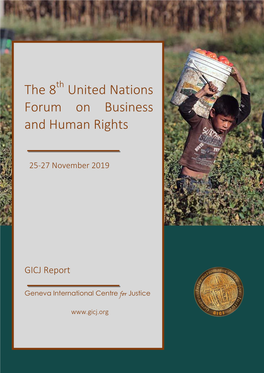 The 8 United Nations Forum on Business and Human Rights