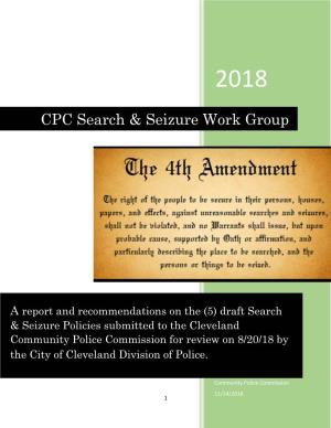 CPC SEARCH and Seizureof Contents WORK GROUP POLICY REPORT 2018