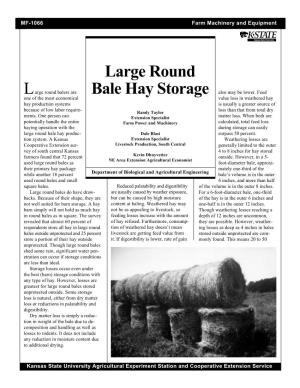 MF1066 Large Round Hay Bale Storage