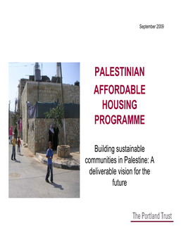 Palestinian Affordable Housing Programme