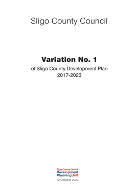 Variation No. 1 of Sligo County Development Plan 2017-2023