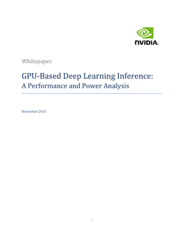 GPU-Based Deep Learning Inference