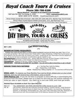 Royal Coach Tours & Cruises