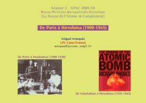 De Paris a Hiroshima (1900-1945)