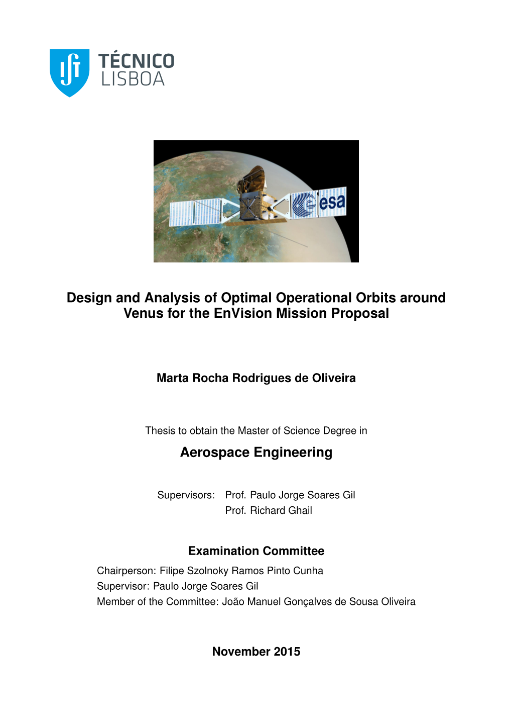 Design and Analysis of Optimal Operational Orbits Around Venus for the Envision Mission Proposal