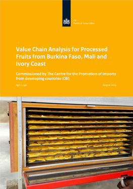 Value Chain Analysis for Processed Fruits from Burkina Faso, Mali and Ivory Coast