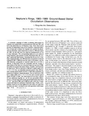 Neptune's Rings, 1983-1989 Ground-Based Stellar Occultation Observations