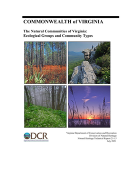 Natural Communities of Virginia: Ecological Groups and Community Types