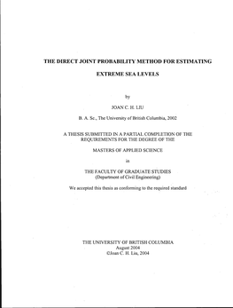 The Direct Joint Probability Method for Estimating