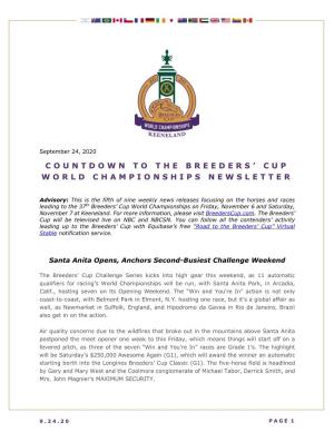 Cup World Championships Newsletter