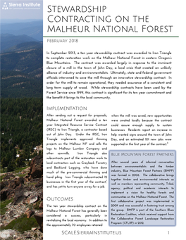 Stewardship Contracting on the Malheur National Forest