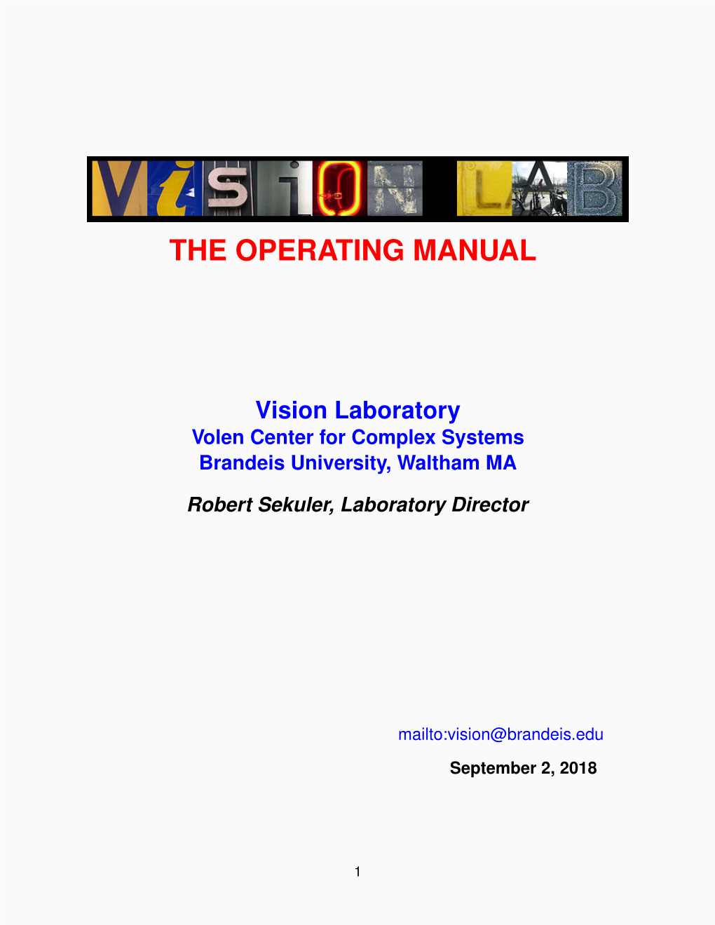 The Operating Manual