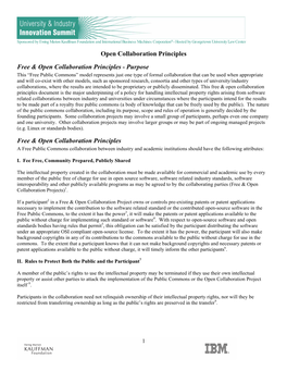 Purpose Free & Open Collaboration Principles