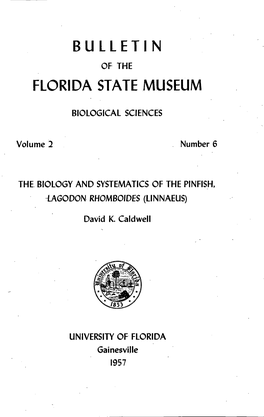 BULLETIN FLORIDA STATE MUSEUM Vol
